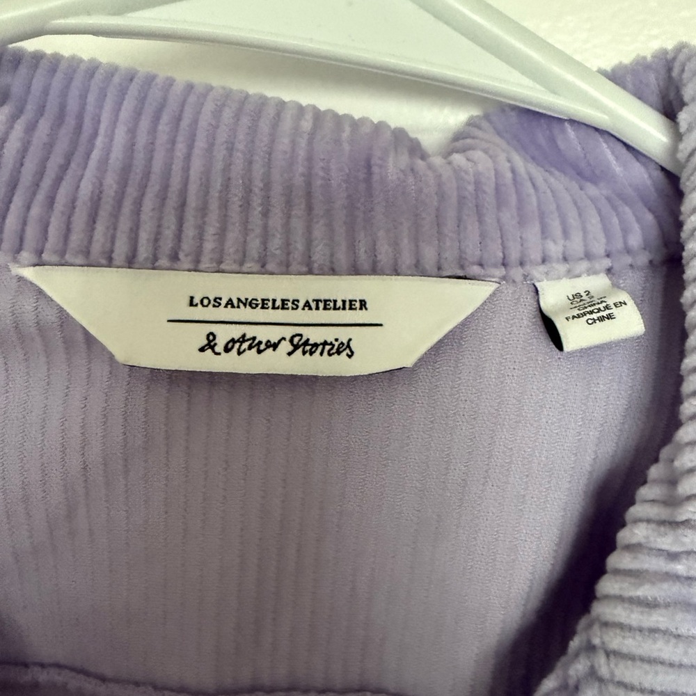 & Other Stories Light Purple Corduroy Jacket View 3